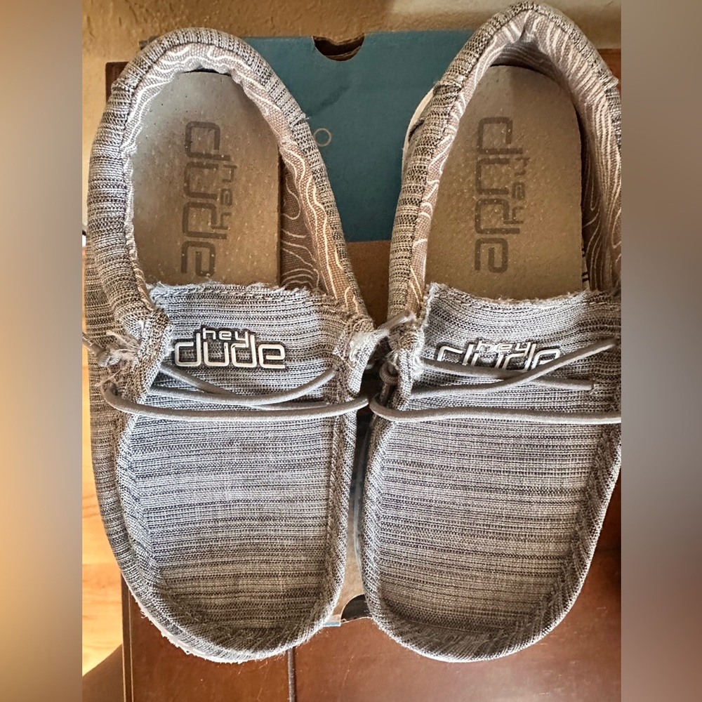 Hey Dude Gray Moccasins Casual Slip-On